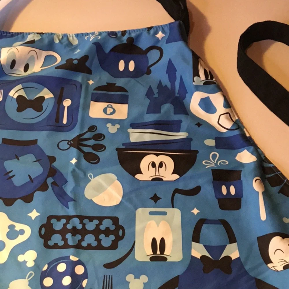 Disney Parks Mickey Mouse Adult Blue Kitchen Apron - Picture 4 of 14